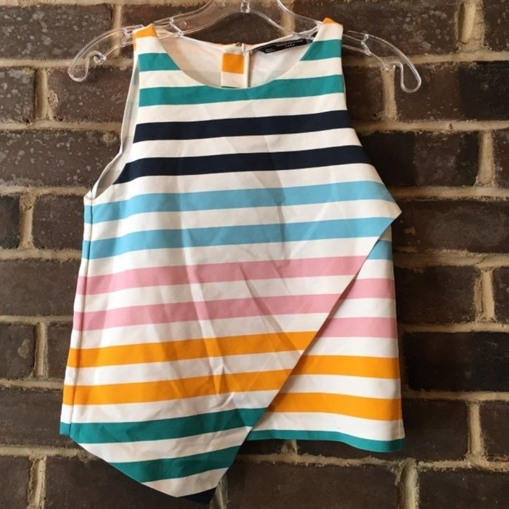 Zara Striped Sleeveless Top
